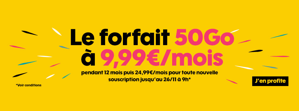 Promo mobile : le forfait Sosh 50 Go à 9,99 euros par mois