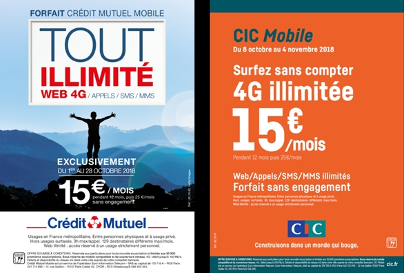 Promos mobiles : CIC Mobile et Crédit Mutuel Mobile se lancent dans la 4G illimitée