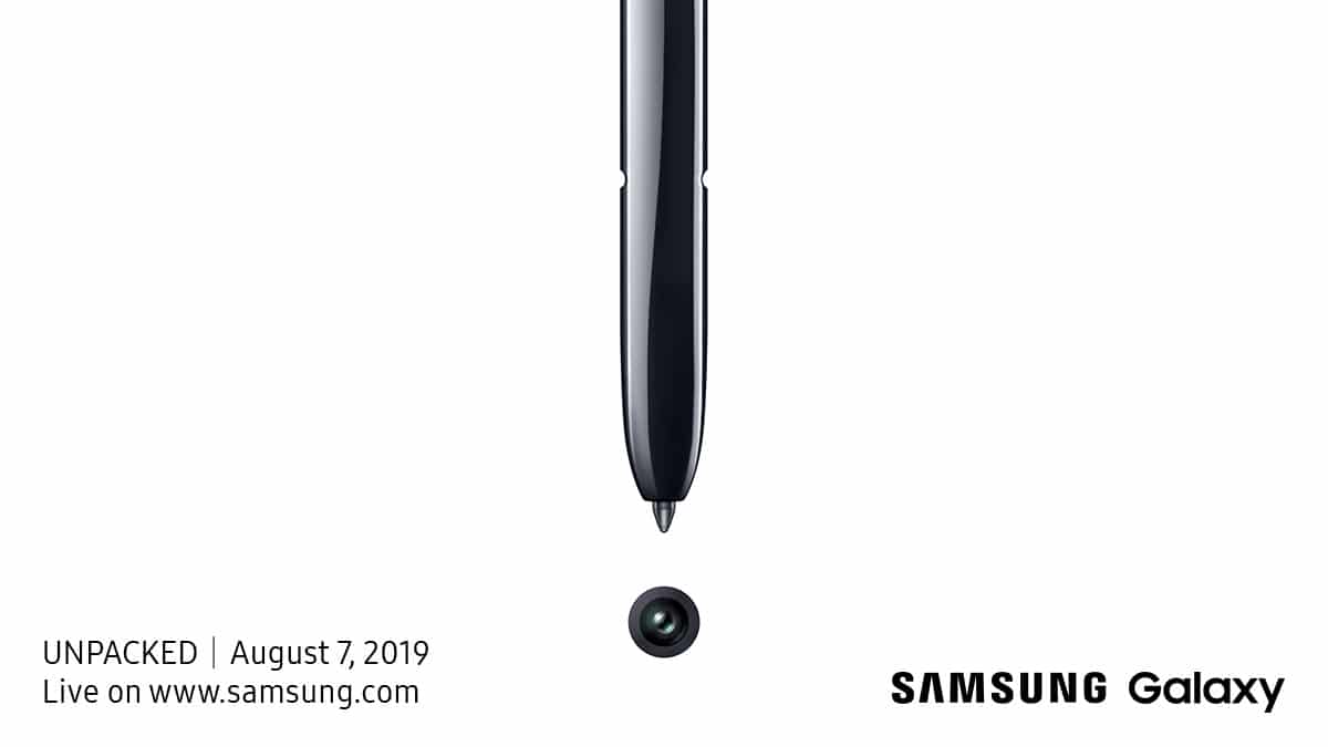 Samsung Galaxy Note 10 : l'événement Unpacked aura lieu le 7 août