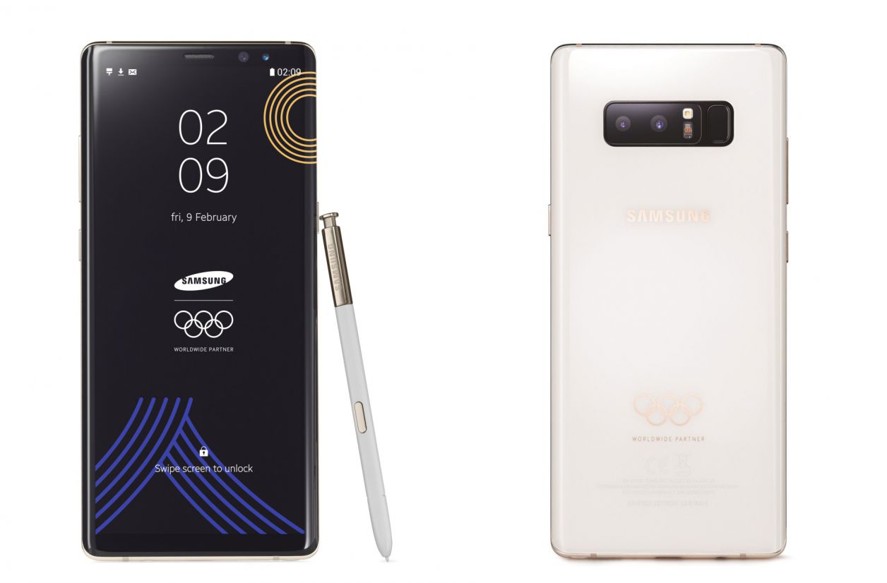 Samsung rhabille le Galaxy Note 8 pour les JO d’hiver 2018