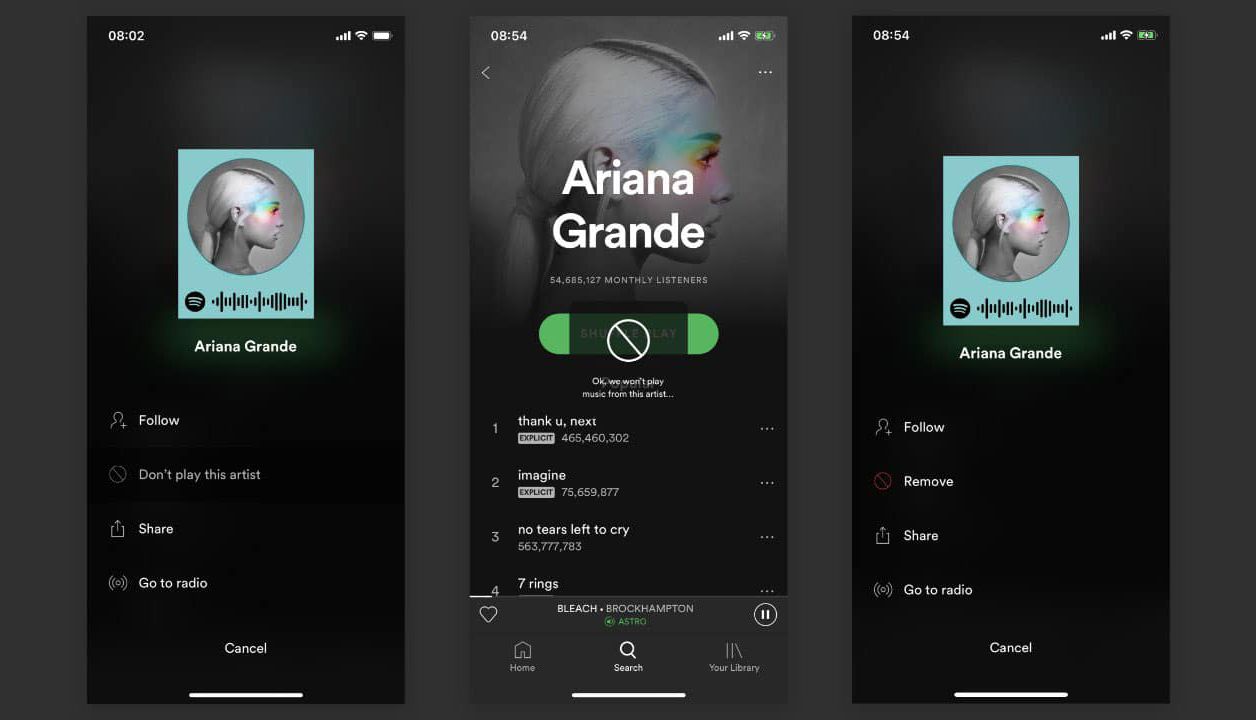 Spotify vous permettra bientôt de bloquer des artistes