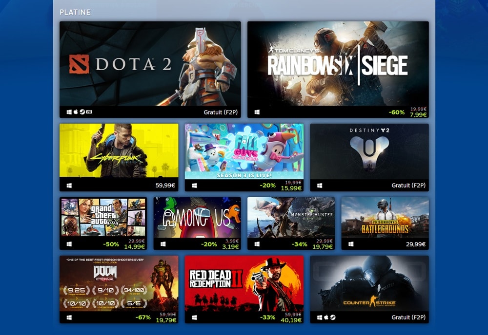 Steam : Valve dévoile les jeux les plus populaires de l’année 2020