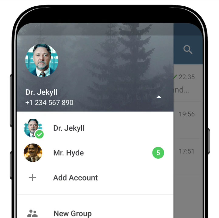 Telegram pour Android supporte désormais la gestion multi-comptes