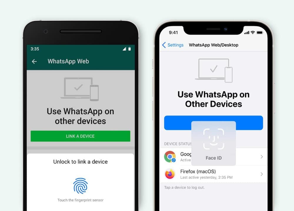 WhatsApp ajoute l'authentification biométrique aux versions Web et desktop